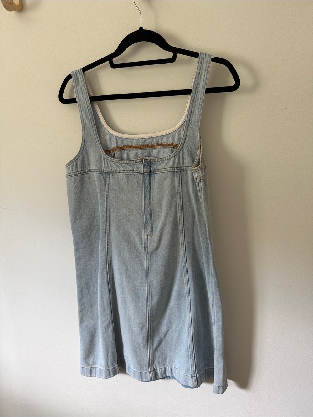 Madewell Light Wash Denim Sleeveless Mini Dress - Picture 3 of 3